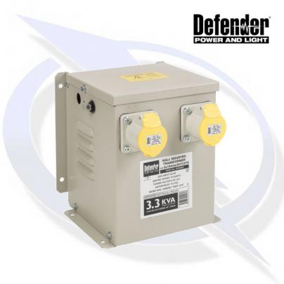 Defender 3.3KVA WALL MOUNTED TRANSFORMER 2X 16A 110V OUTLETS