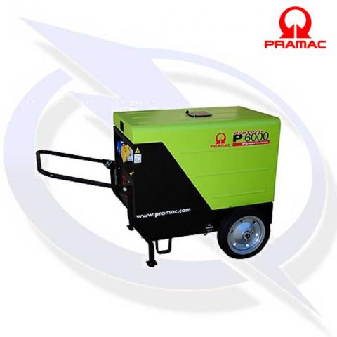 Pramac P6000 Inc Wheel Kit 5.9KVA/5.3KW Diesel Generator