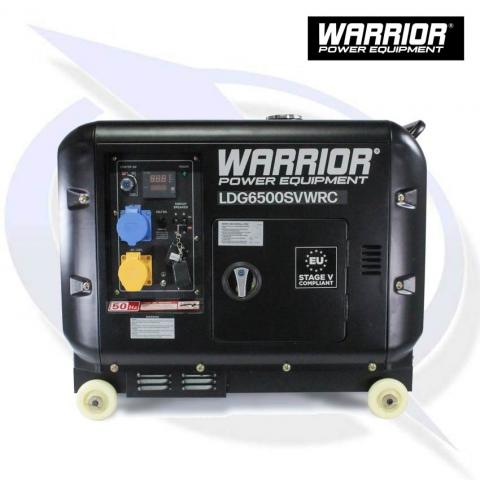 WARRIOR LDG6500SVWRC 6.25KVA / 5.5KW SILENCED DIESEL GENERATOR WITH REMOTE CONTROL