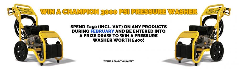 Win a Champion 76503 3000 PSI petrol powered pressure washer