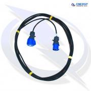 20M EXTENSION LEAD - 32A 230V SINGLE PHASE, 1.5MM H07 CABLE WITH PLUG & CONNECTOR