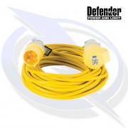 Defender 14M EXTENSION LEAD - 16A 1.5MM CABLE - YELLOW 110V