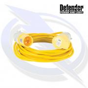 Defender 10M EXTENSION LEAD - 16A 1.5MM CABLE - YELLOW 110V