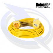 Defender 25M EXTENSION LEAD - 16A 1.5MM CABLE - YELLOW 110V