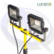 Luceco Site 100V Twin Head Tripod Work Light Outlet